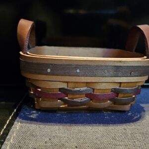 Longaberger Brown and Red Basket